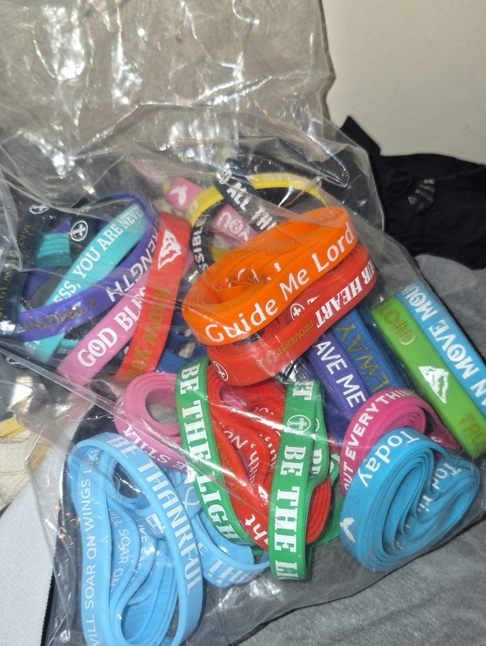 Inspirational Silicone Wristbands - Assorted Colors